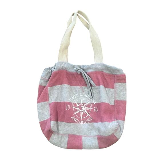 MV Sport Beachbomber Bag Reversible Pink Yellow Hobo Pink Gray Yellow Beach Tote - Picture 1 of 7